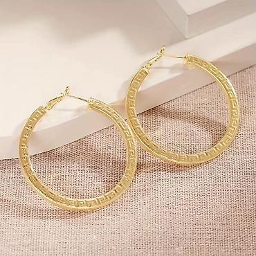 popke pletene: LUKSUZNE ZLATNE ALKE SA GRČKIM MOTIVOM (5 cm) – PREMIUM LOOK Prelepe — 4