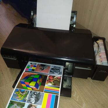 Принтеры: Принтер 6 цветов Epson L805 с Wi-Fi, заводской доноркой, печатает без