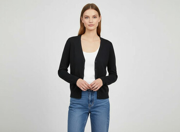 eleganckie swetry damskie różpinane do sukienki: H&M, Women`s knitwear, size S
