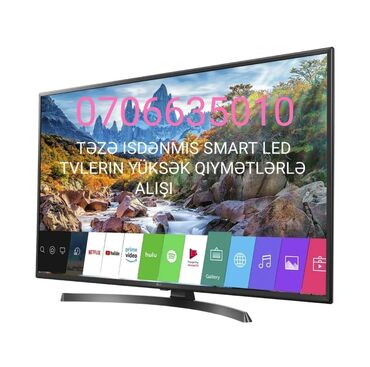 Televizorlar: Təzə iwdenmiw plazma led smart televizorların Yüksək qiymətlə alışı