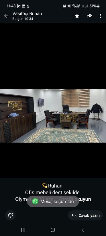 Uşaq və gənc otağı üçün dəstlər: 💫Ruhan Ofis mebeli dest şekilde Qiymet 1800 azn Alinib istfade