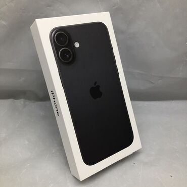 Apple iPhone: IPhone 16 Plus, Новый, 256 ГБ, Черный, Кабель, Коробка, 100 %