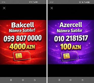 Satışda eksklüziv mobil nömrələr: - Bakcell nömrə: 099 807 0000 —