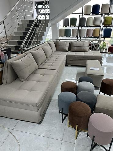 sofa: Угловой модульный диван с функцией сна - Г-образная компоновка с — 5