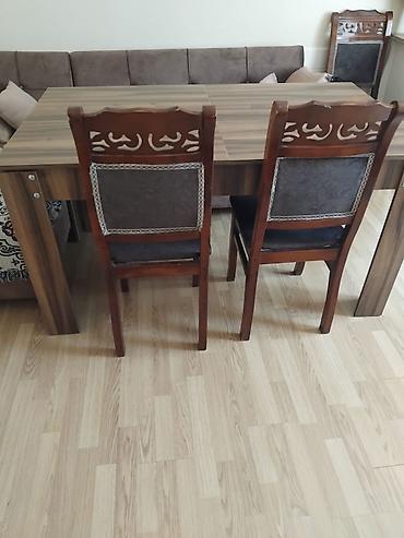 salon stollari: Qonaq otağı üçün, Yeni, Açılan, Dördbucaq masa, 4 stul — 2