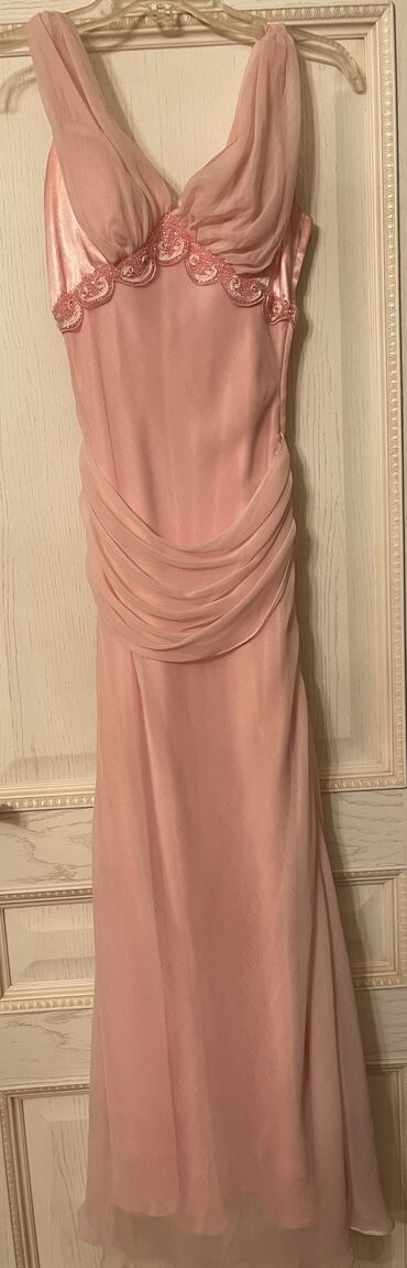 Ziyafət donları: Вечернее платье в пол, от немецкого бренда Balina, нежно-розового