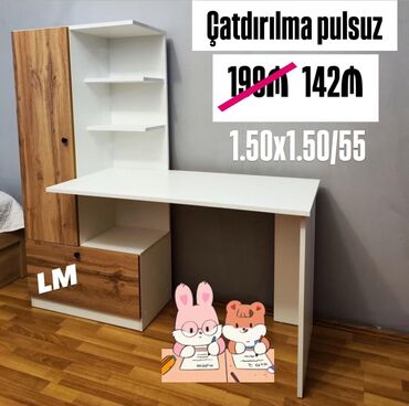 Masa və oturacaq dəstləri: Kompüter masası, Açılmayan, Künc masa