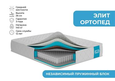 матрасы на кровать 180х200: Ортопедический матрас «Элит» со средней жесткостью и независимым