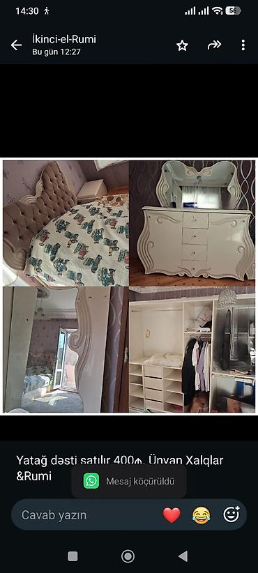 Yatağ dəsti satılır 400₼. Ünvan Xalqlar &Rumi lalafo.az -da Yatağ dəsti satılır 400₼. Ünvan Xalqlar &Rumi