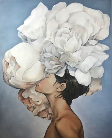 Şəkillər, tablolar: 🖼️Tək tablo. 🌷Xanım portreti.🌷 👁️Kətan, yağlı boya. 💙Qiymətlər ölçü — 10