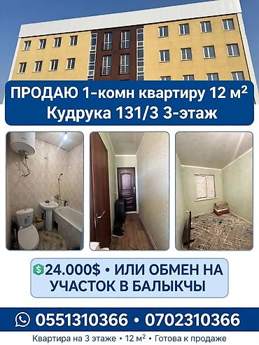 Продажа квартир: 1 комната, 12 м², 3 этаж, Свежий ремонт — 1