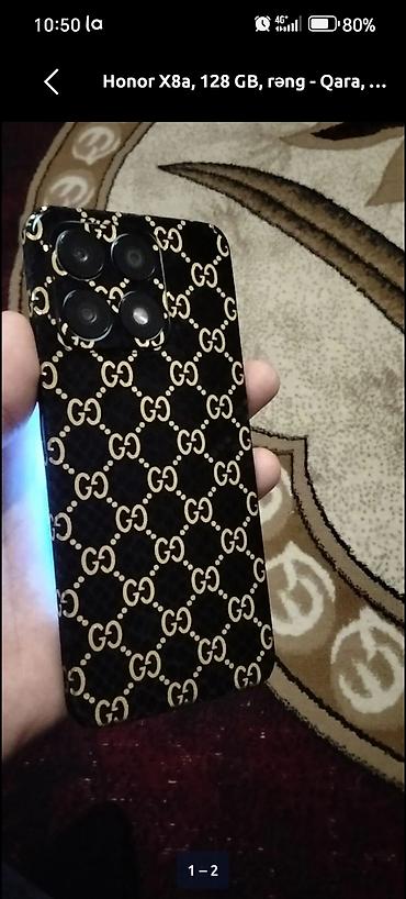 komputer ehtiyat hisseleri: Honor X8a, 128 GB, rəng - Qara, Barmaq izi — 1