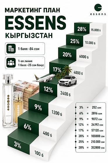 Сетевой маркетинг: ESSENS Кыргызстан — маркетинговый план и продукция Что предлагается — 1