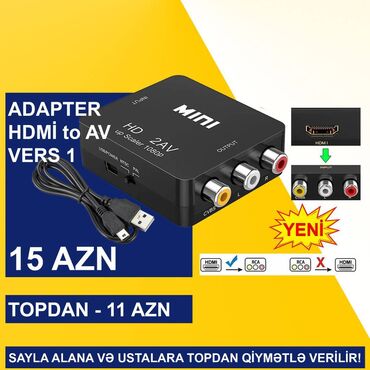 Digər kompüter aksesuarları: HDMİ Adapterlər SAYLA ALANA VƏ USTALARA TOPDAN QİYMƏTLƏ VERİLİR! ⭐HDMİ — 6
