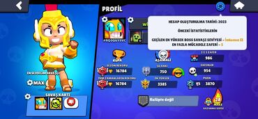 hazir hicab: Brawl Stars hesabı Ümumi: - Hesabın yaradılma tarixi: 2023 - Kupa: 16
