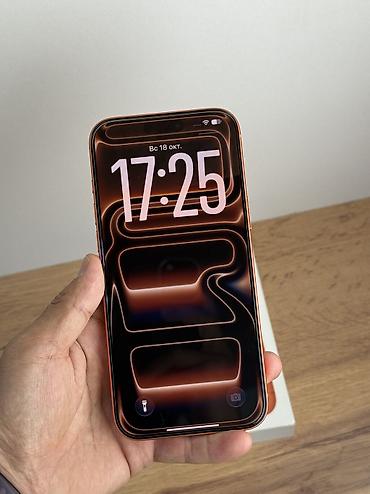 phone 5s: IPhone 17 Pro Max, Б/у, 512 ГБ, Оранжевый, Защитное стекло, Чехол, Кабель, 90 % — 2