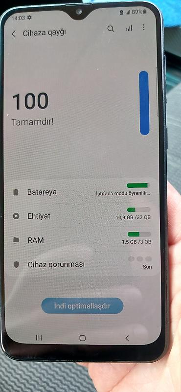 samsung tab a9: Samsung Galaxy A20, 32 GB, rəng - Göy, Barmaq izi, Face ID, Sensor — 3