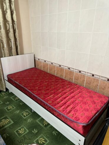 кровать сетка: Односпальная кровать, С матрасом, длина - 195 см