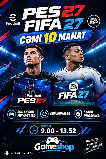 sony 2470: ⚽️🔥 PES 27 ve FIFA 27 — her biri CƏMİ 10 AZN! 🔥⚽️ 🎮 Ən son heyətlər — 1