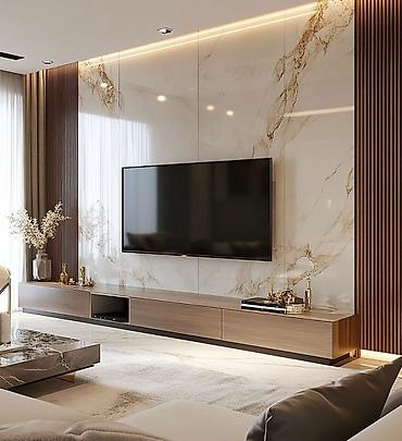 Гарнитуры для зала: Гарнитур для зала, Тумба под ТВ, МДФ, цвет - Серый — 25