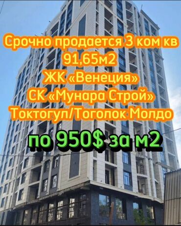 Продажа домов: 3 комнаты, 91 м², Элитка, 6 этаж, ПСО (под самоотделку)