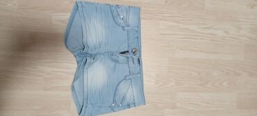 tezenis pantalone: XS (EU 34), Teksas, bоја - Svetloplava, Jednobojni