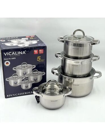 набор кастрюли: Vicalina vl 585 Материал: нержавеющая сталь марки 18/10