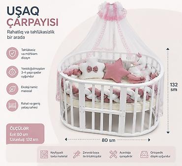 1 ay usaq sekilleri: Oğlan və qız üçün, Yeni, Çarpayı, Bazasız, Matras ilə, Siyirməsiz — 1