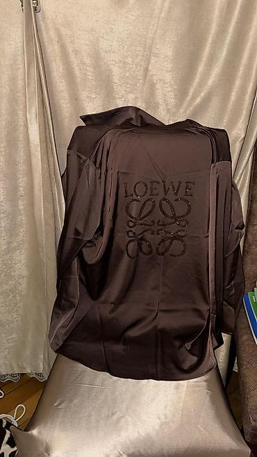 Домашние костюмы: Qəhvəyi rəngdə satən pijama dəsti – LOEWE loqolu. YENİDİR SON 1 ED - — 2