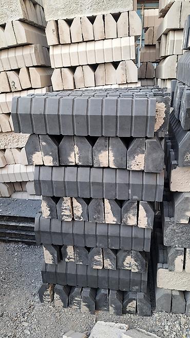 Тротуарные бордюры: Тротуарный бордюр, Бетонный, Овальный, 100 — 11