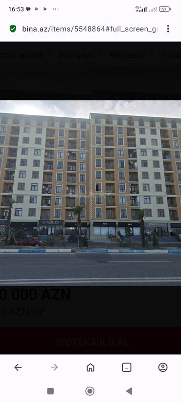 Yeni tikili: 2 otaqlı, Yeni tikili, 57 kv. m — 1