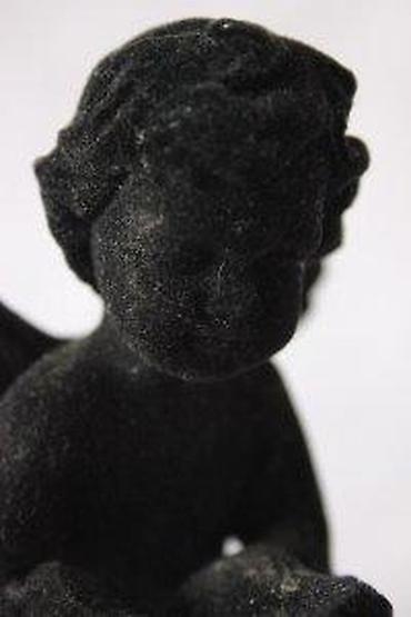 Figure: STARA FIGURA CRNI ANĐEO, GIPS I PLIŠ, RARITET | Stara drvena figura — 16