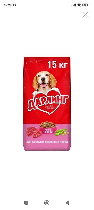 pişik yemi topdan: Darling quru it yemi – 10 kq - Tərkibi: ət və tərəvəz qarışığı - — 1