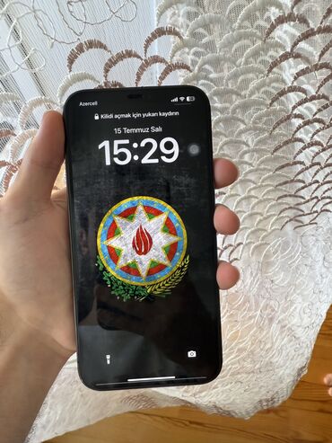 iphone 12 bakida: IPhone 12 Pro Max, 256 GB, Mavi, Barmaq izi, Simsiz şarj, Face ID