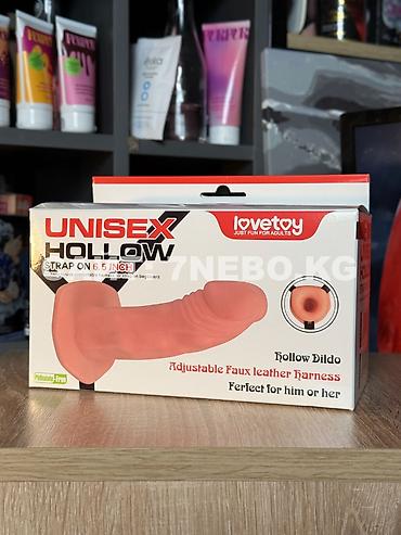 Товары для взрослых: Полый универсальный страпон с вибрацией «Unisex Hollow Strap On» : для — 7