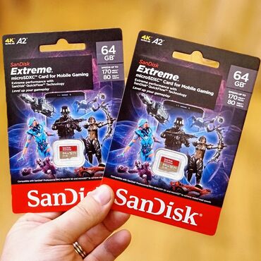 Yaddaş kartları: Sandisk Extreme 64 gb Mikro Sd kart Klass10 Yaddaş Kartı Capacity
