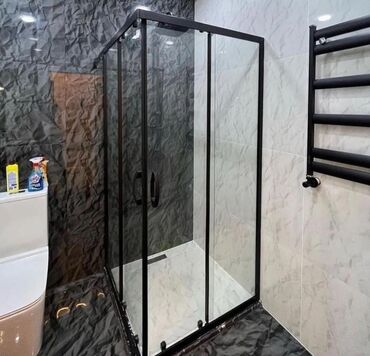 Duş kabinaları, arakəsmələr: Yeni Üstü açıq kabina, Künc üçün, Pulsuz çatdırılma — 11