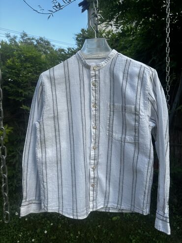 jednobojne košulje: Zara, Dug rukav, Prugasto, 134-140
