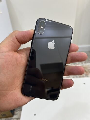 Apple iPhone: IPhone X, Б/у, 64 ГБ, Space Gray, Защитное стекло, Чехол, 85 %