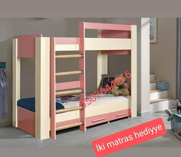Oğlan və qız üçün, Yeni, Çarpayı, Matras ilə, Siyirməli
