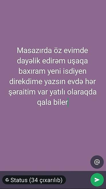 sumqayitda daye: Sumqayıt uşağa baxıcılıq xidməti təklif olunur. Xidmət öz evimdə — 1
