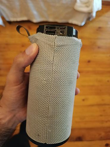 Portativ Bluetooth akustik kolonka - Silindrik dizayn, parça örtük və