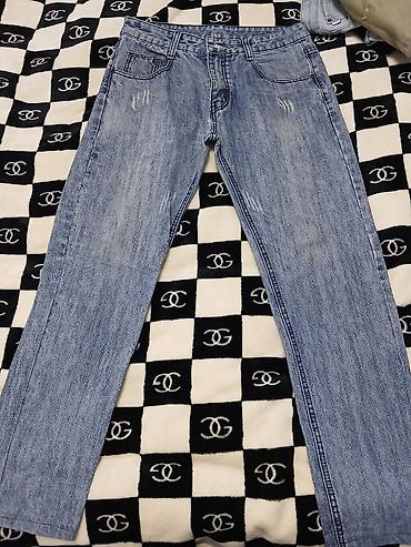 Cinslər: Açıq mavi rəngli straight-cut cins şalvar Razmer:33 - Klassik 5 ciblə — 1
