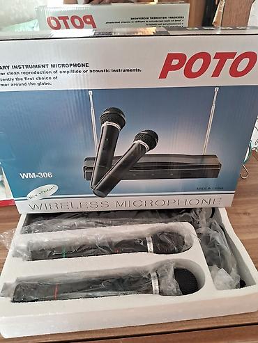 выносной микрофон для автомагнитолы: POTO WM-306 simsiz mikrofon sistemi Xüsusiyyətlər: - 2 ədəd handheld — 1