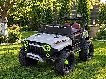 uşaq gəzdirən: Uşaq üçün elektrikli off-road maşın – “SUPER CAR 4x4” - Korpus: jeep — 1