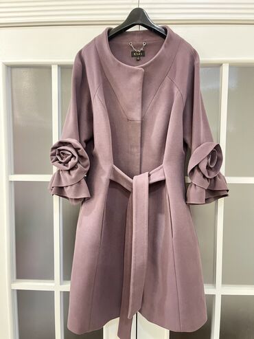 Женская одежда: Пальто, Осень-весна, Кашемир, XL (EU 42)