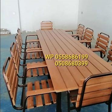 stol dest: Новый, Прямоугольный стол, 4 стула, Нераскладной, Со стульями, Металл, Азербайджан — 7