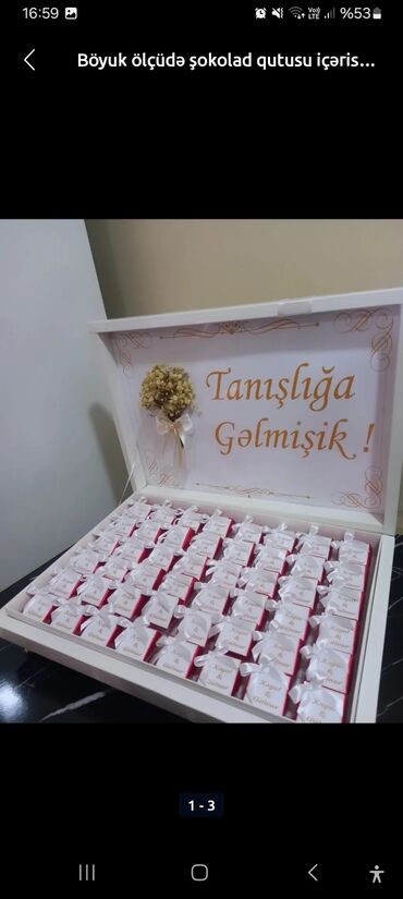 Декор и интерьер: NİŞAN VƏ TANIŞLIQ ÜÇÜN QUTUDA ŞAQALAD YIĞIMI SİFARİŞ QƏBUL