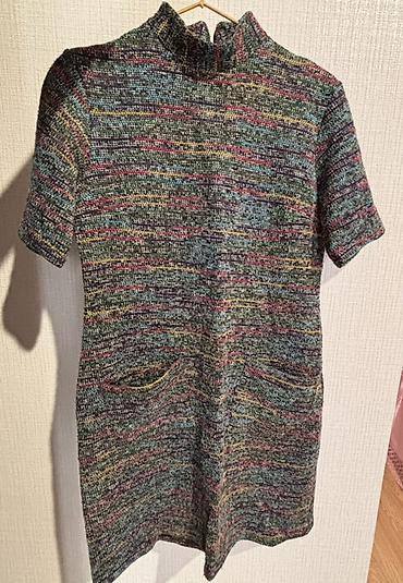 Личные вещи: Qısaqollu trikotaj paltar - Rəng: qarışıq melanj (yaşıl, mavi — 1