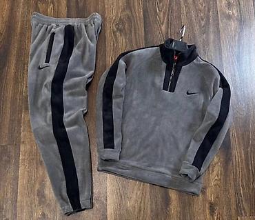 флис: Флисовый спортивный костюм Nike (верх + брюки) - Материал: мягкий — 4